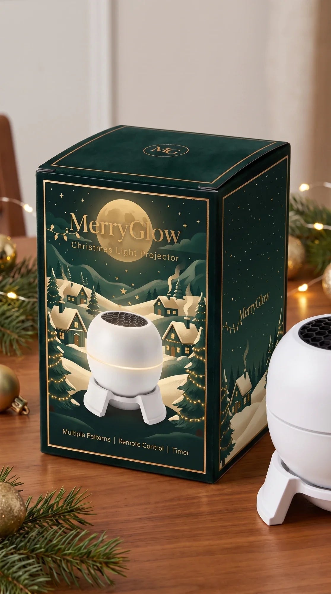 Christmas Sky Projector — Santa, Snow & Northern Lights