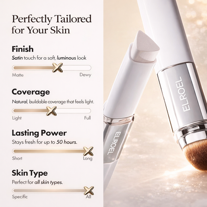 ELROEL Blanc V-Stick: 2-in-1 Color-Changing & Collagen Glow Foundation