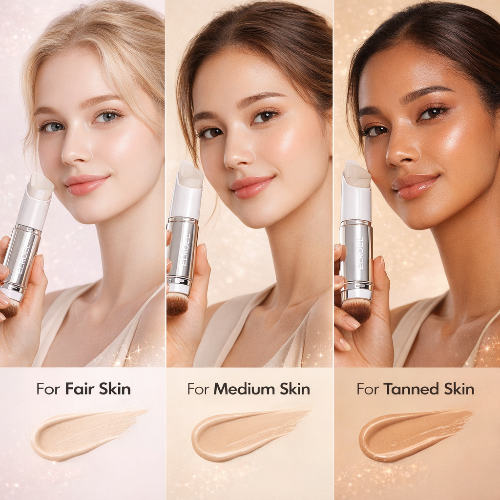 ELROEL Blanc V-Stick: 2-in-1 Color-Changing & Collagen Glow Foundation