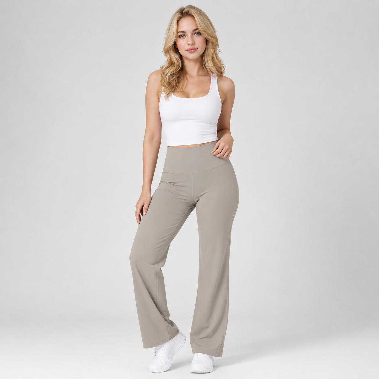 Luminouswand Women's High-Waisted Flare Yoga Pants - Bootcut Athleisure with Stretch