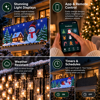 Smart LED Balcony Christmas Lights