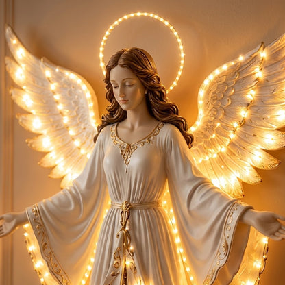 Christmas angel starfall wall light