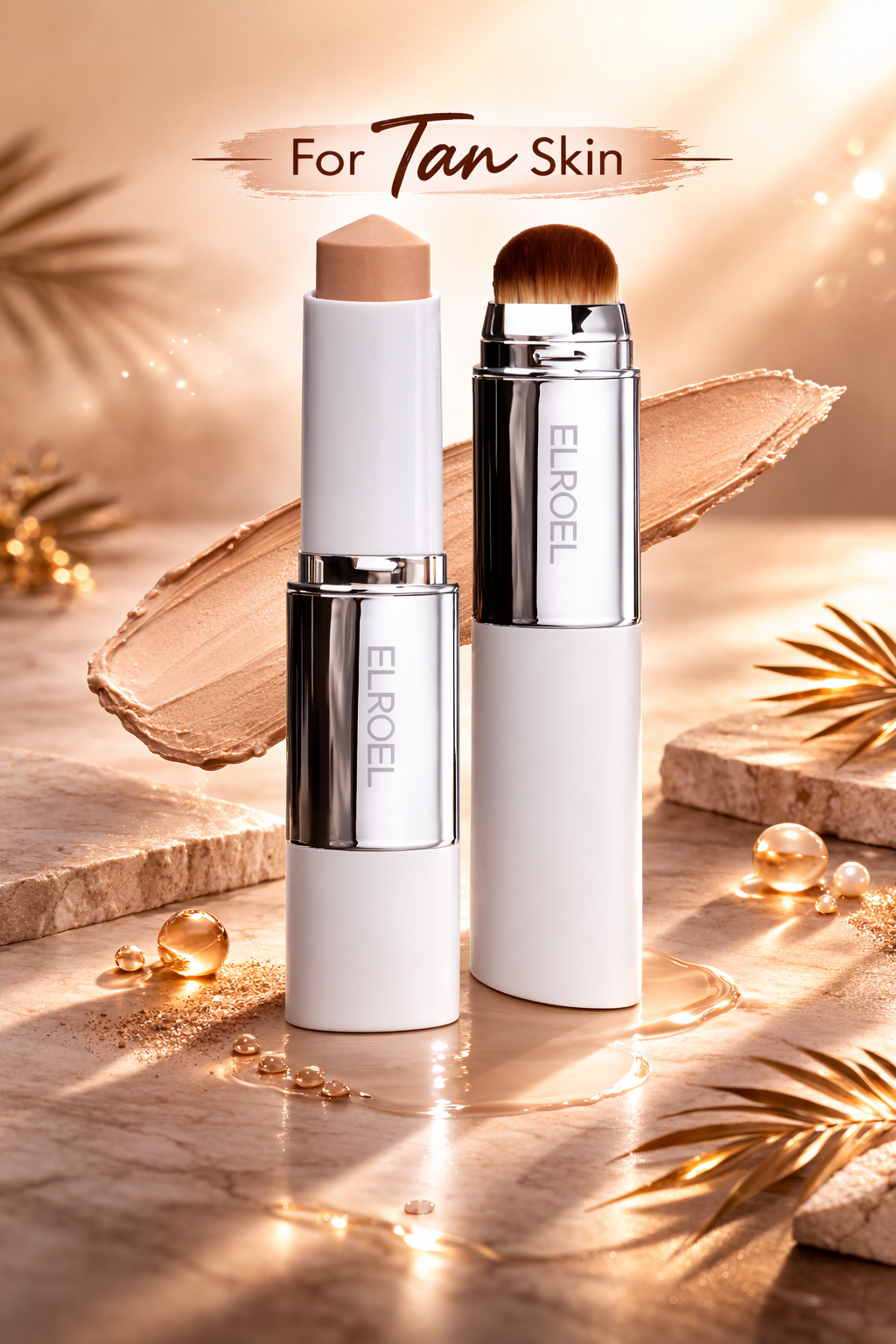 ELROEL Blanc V-Stick: 2-in-1 Color-Changing & Collagen Glow Foundation