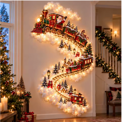 Cascading Christmas wall light - Christmas Express Train design