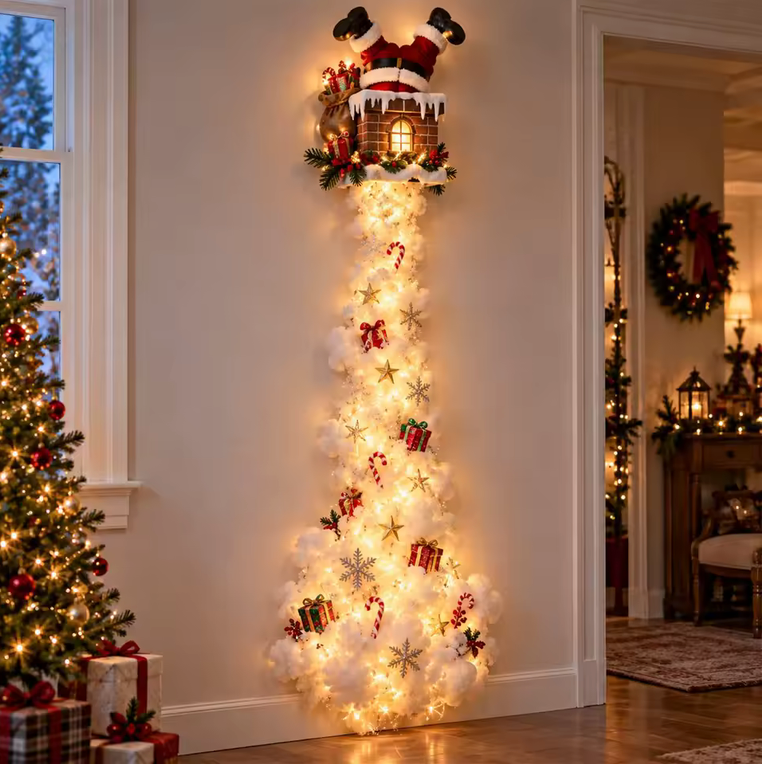 Cascading Christmas wall light - Peppermint Chimney design