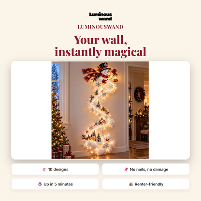 Cascading Christmas wall light infographic