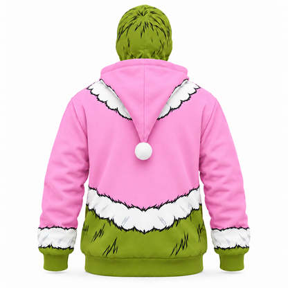 Green monster Christmas hoodie back